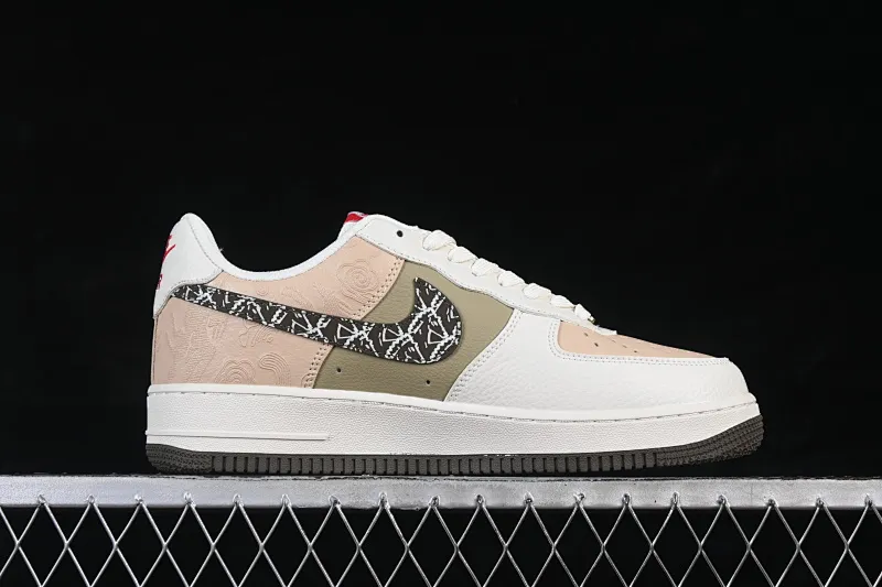 All categories Nk Air Force 1 Air Force series Nk Air Force 1 Low Air Force low top Nike Air Force 1'07 Low Year of the Horse limited edition plain brown condensed smoke Air Force 1 low top casual sneakers NH0601-537
